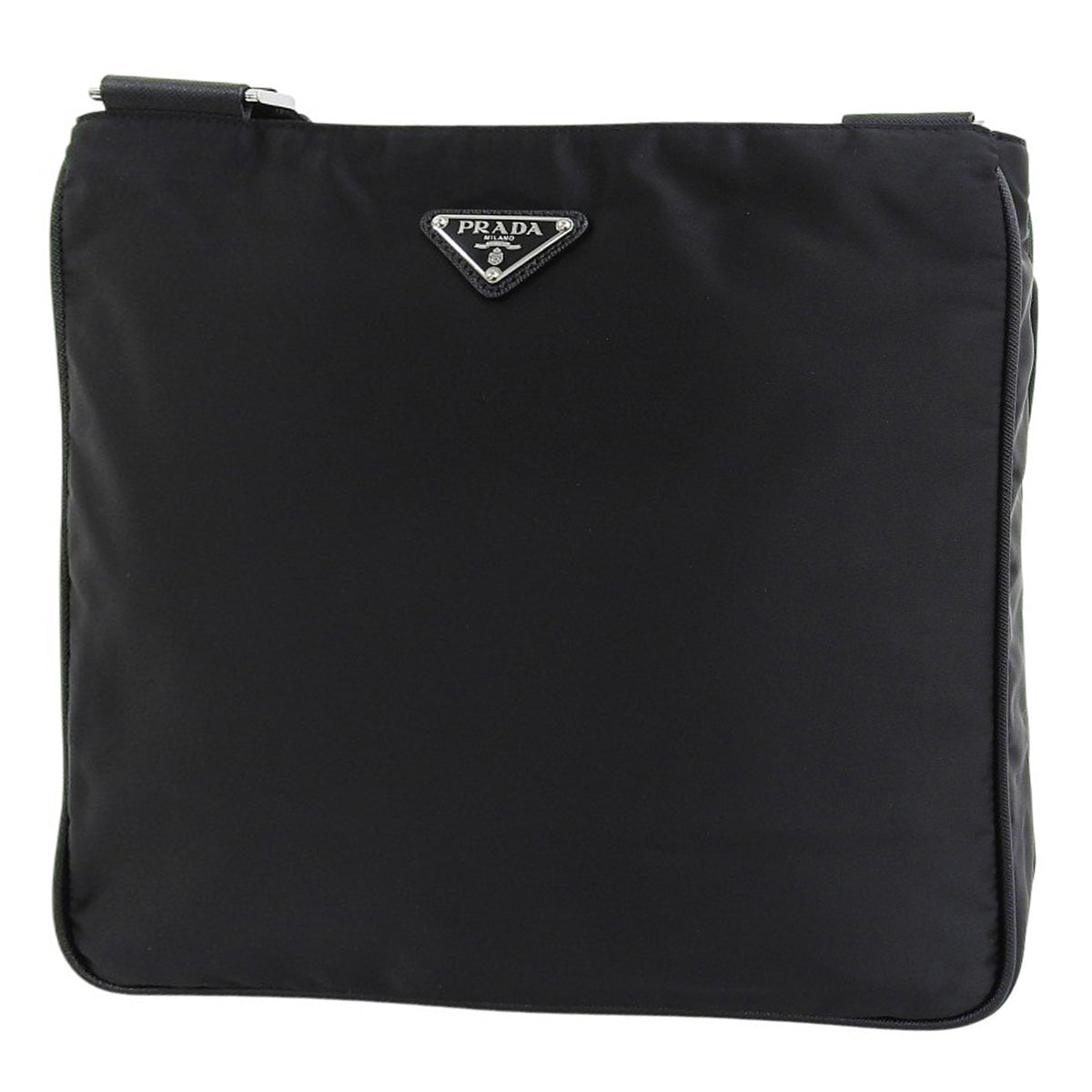 トライアングルロゴ ショルダーバッグ ナイロン サフィアーノレザー NERO ネロ VA0269