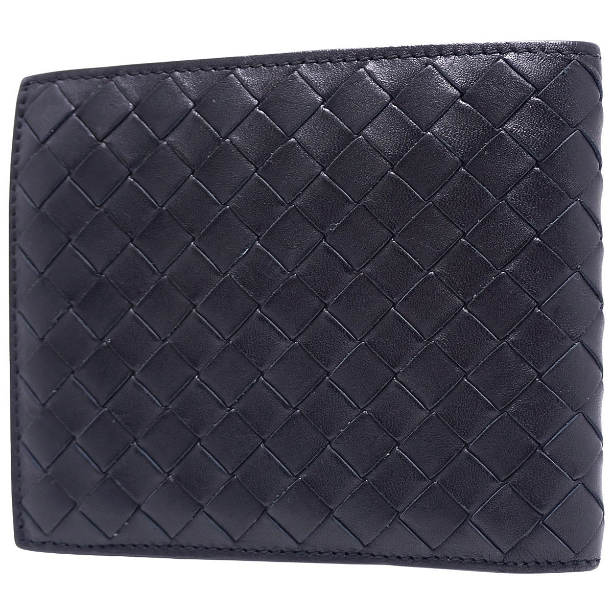 Intrecciato Bifold Wallet, Calfskin, Black, 193642