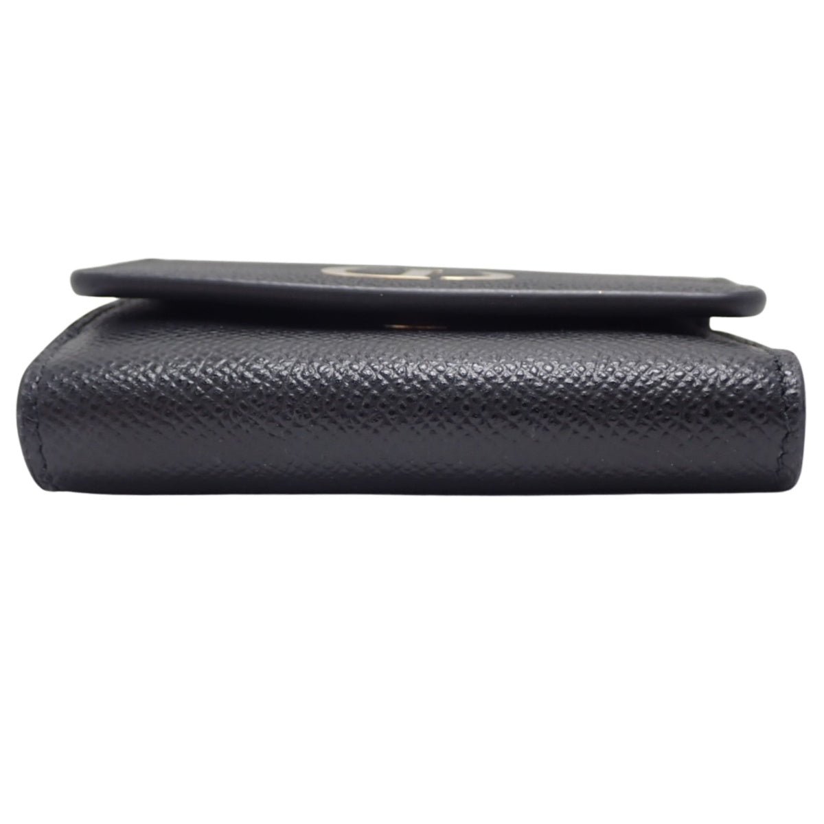 黑色皮革三折钱包