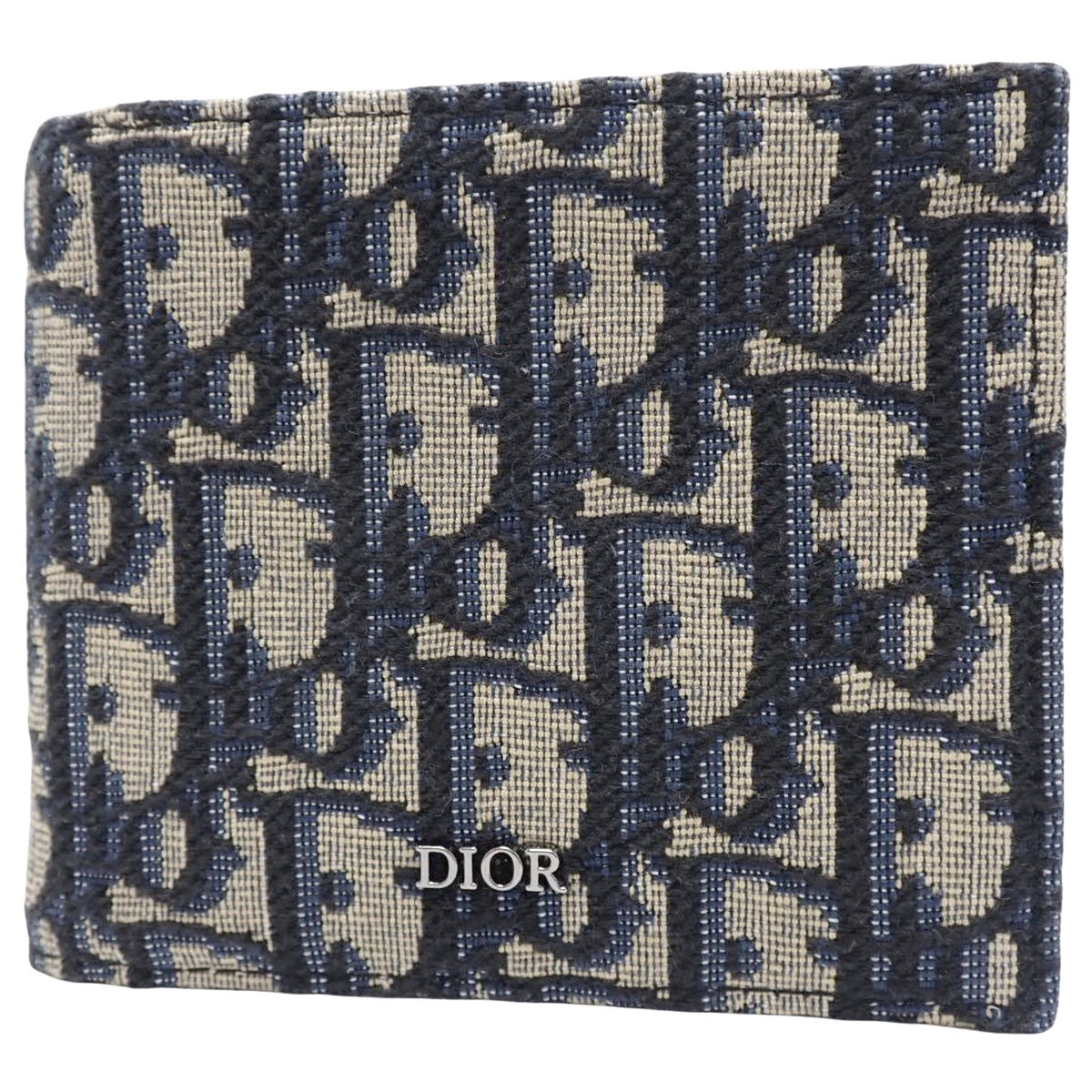Oblique Jacquard Bi-fold Wallet Black/Beige 2OBBH027YSE_H05E