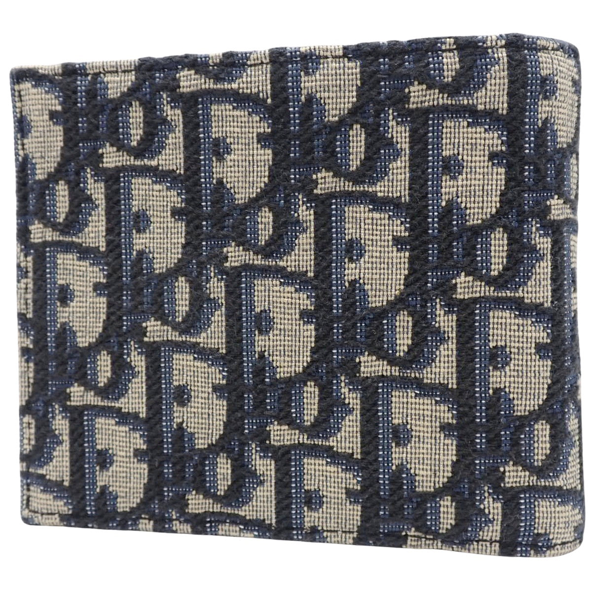 Oblique Jacquard Bi-fold Wallet Black/Beige 2OBBH027YSE_H05E