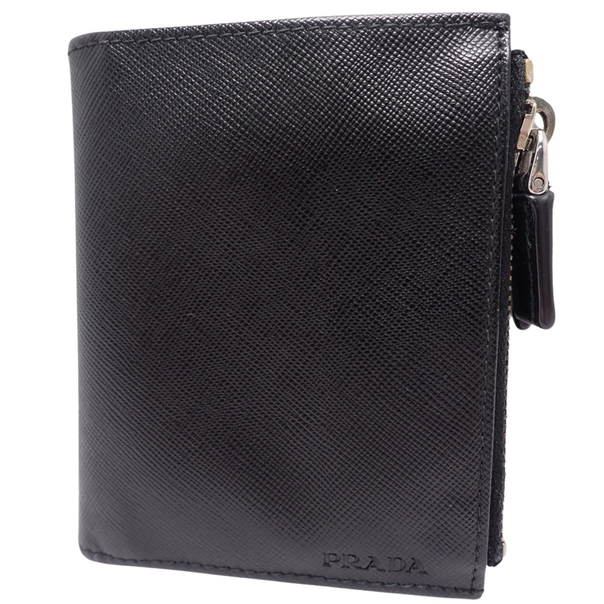コンパクト 二つ折り 財布 サフィアーノレザー ネロ 2M1338