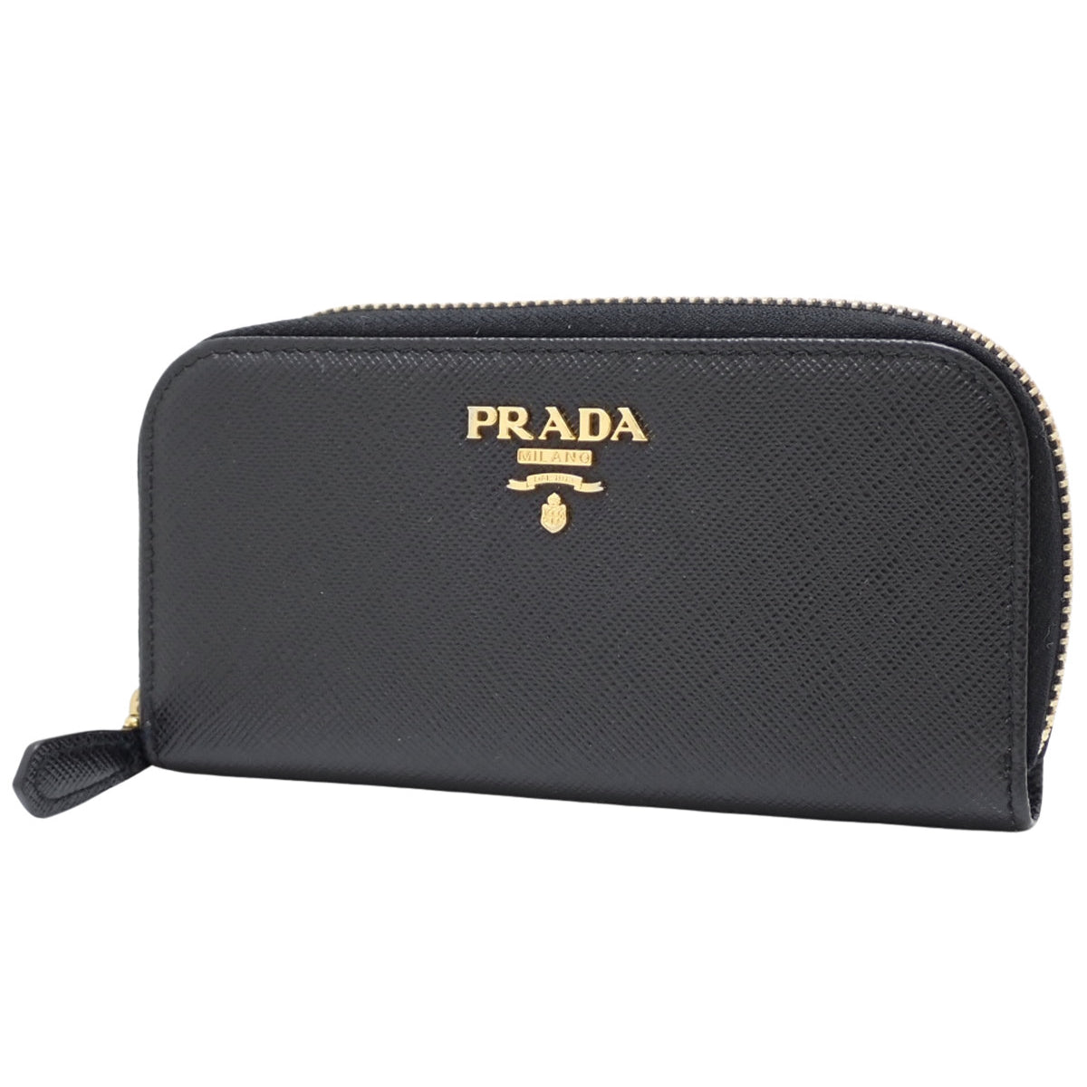 6键钥匙包，Saffiano皮革，黑色，1PG604