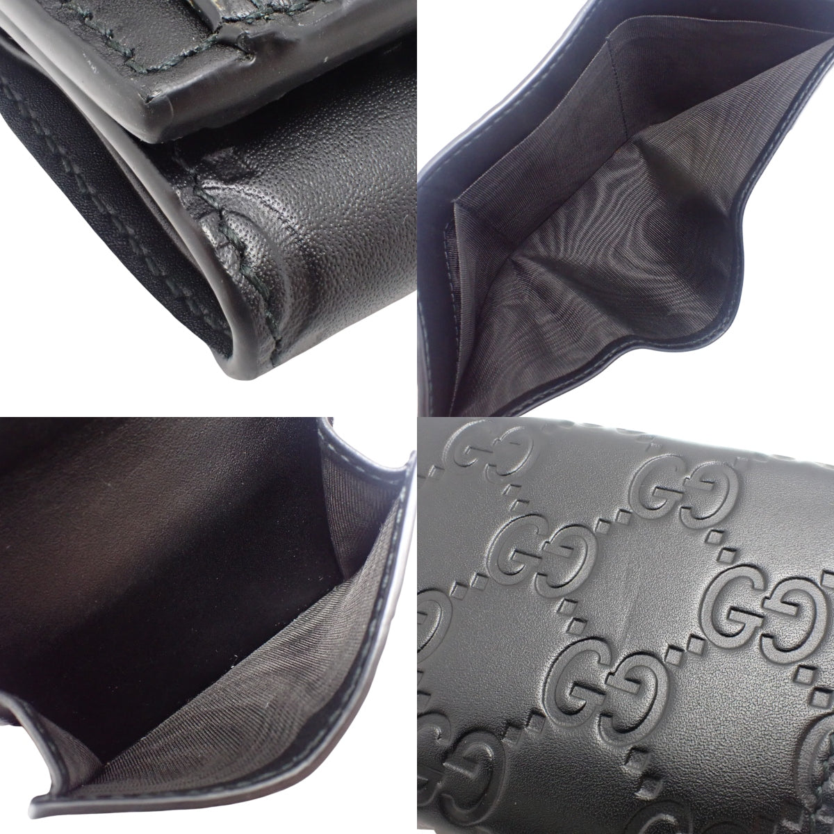 Guccissima Tri-fold Wallet Black 547070