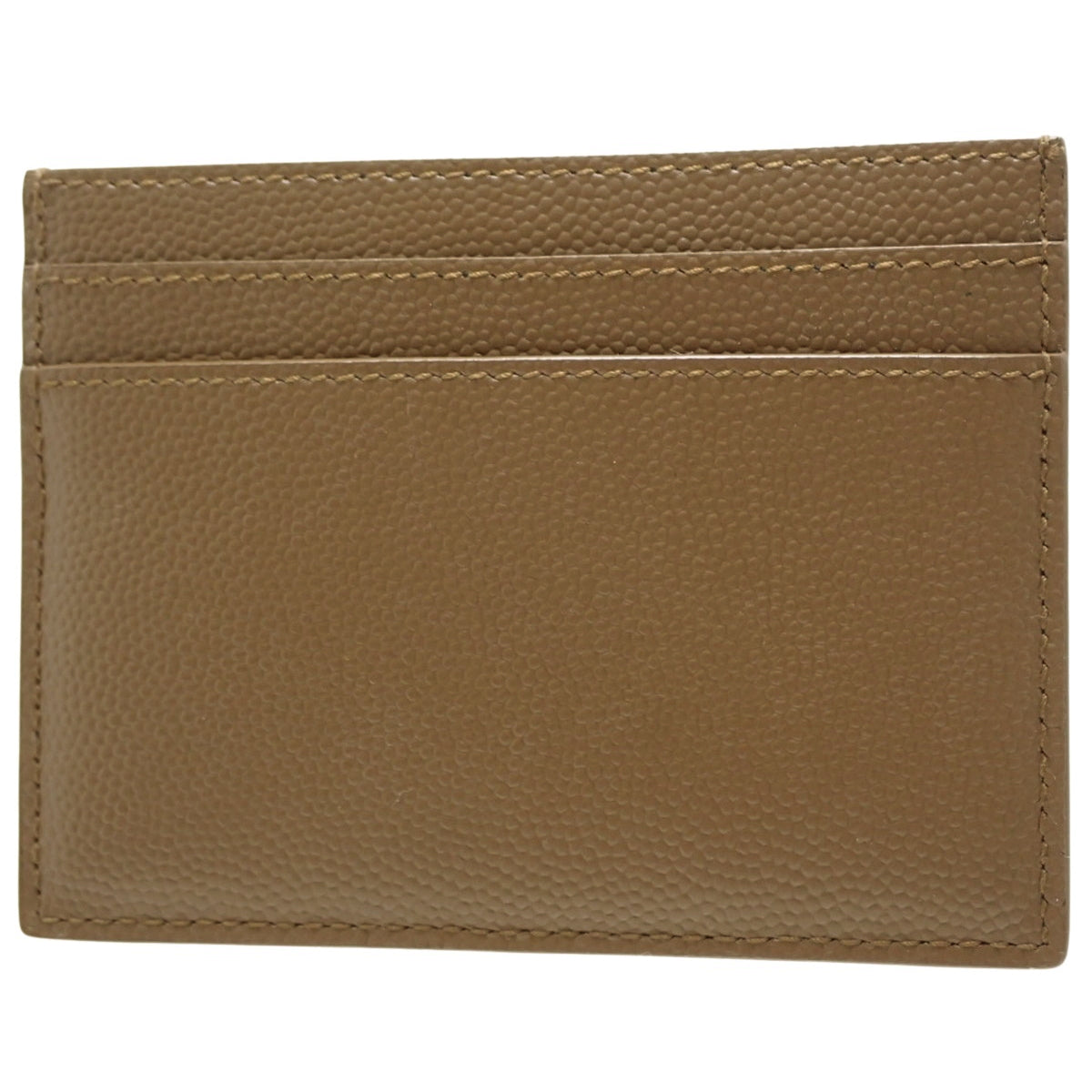 Classic Saint Laurent Card Case, Leather, Brown, 375946