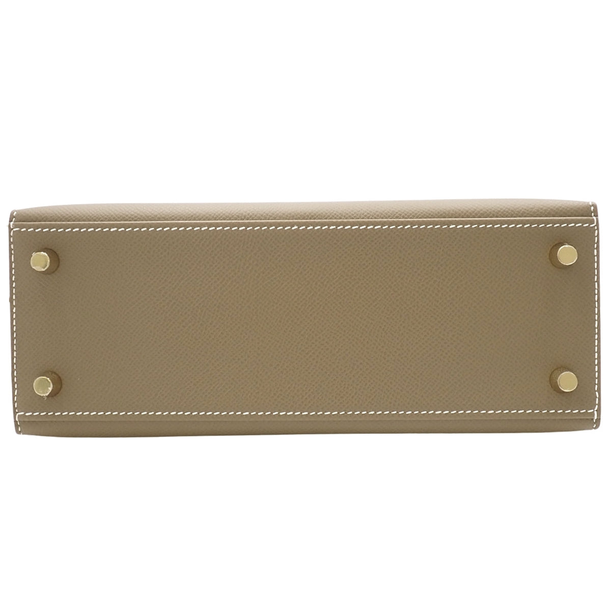 [Unused] Kelly 25 (Exterior Stitched) Epsom Calfskin, Etoupe/Slate/Black, Gold Hardware, W Stamp