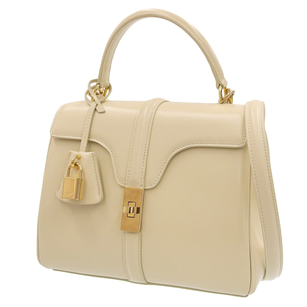 Small 16-seize Calfskin Cream 188003BEY