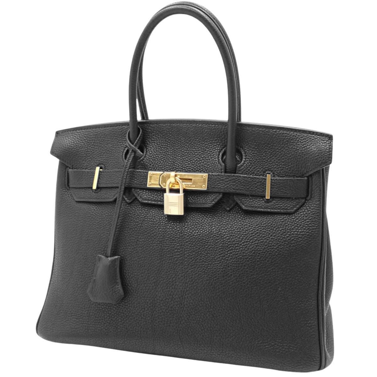 Birkin 30, Togo leather, black, gold hardware, □I stamp.