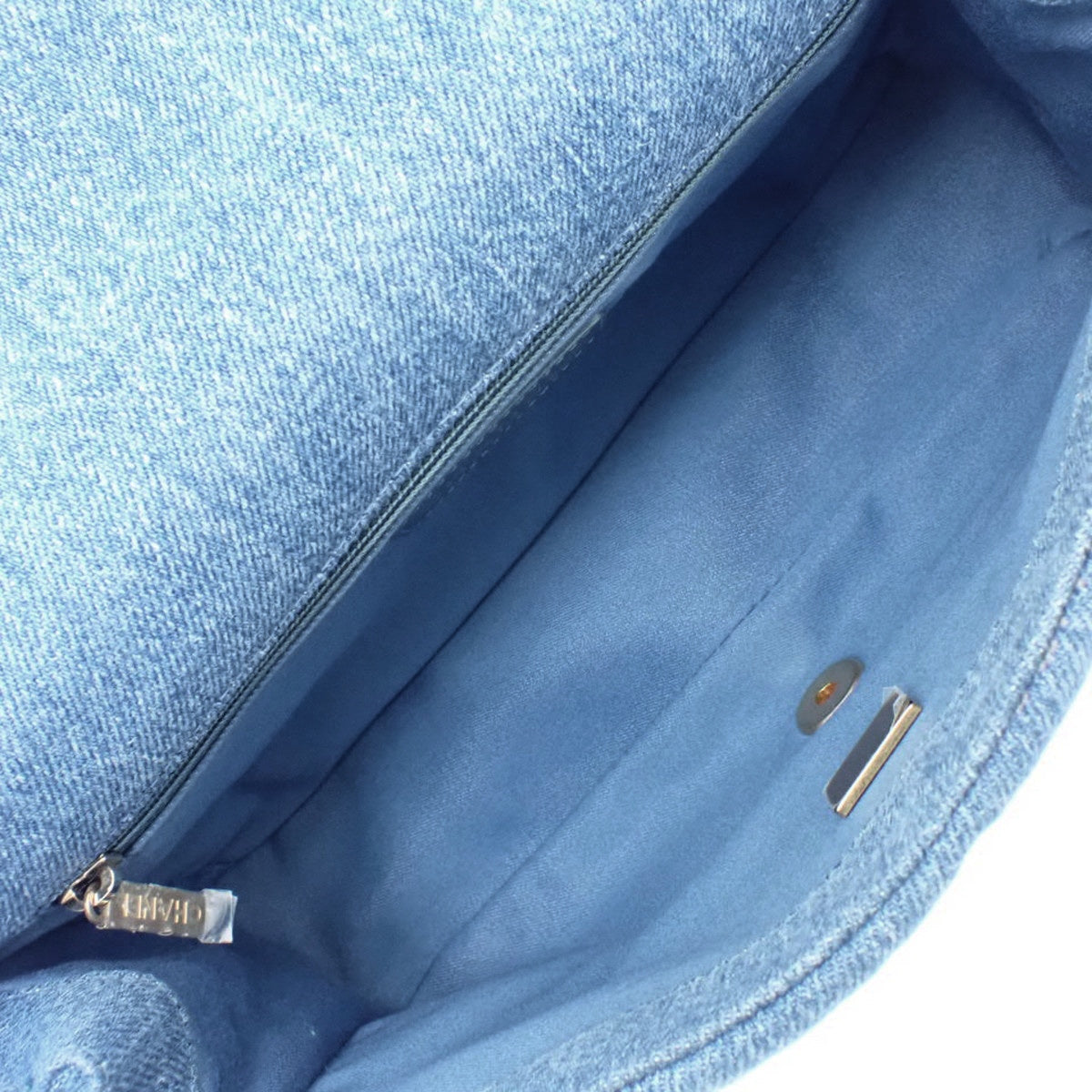 绗缝链条单肩包，小号，棉质牛仔布，蓝色，多色，AS3134