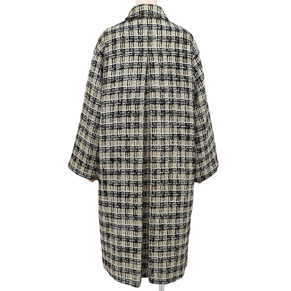 Square G Tweed Check Coat Size 36