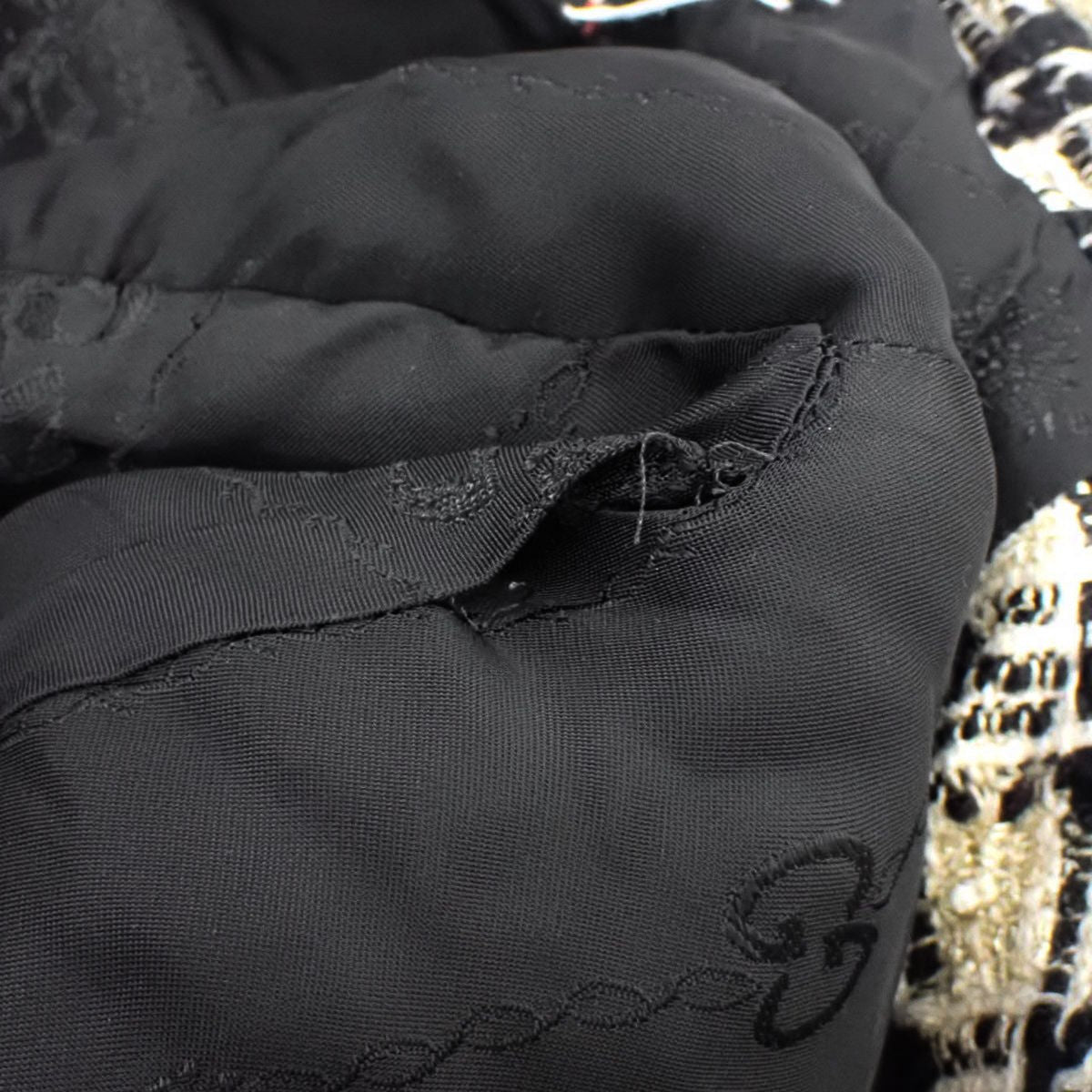 Square G 斜纹软呢格纹外套，36 码