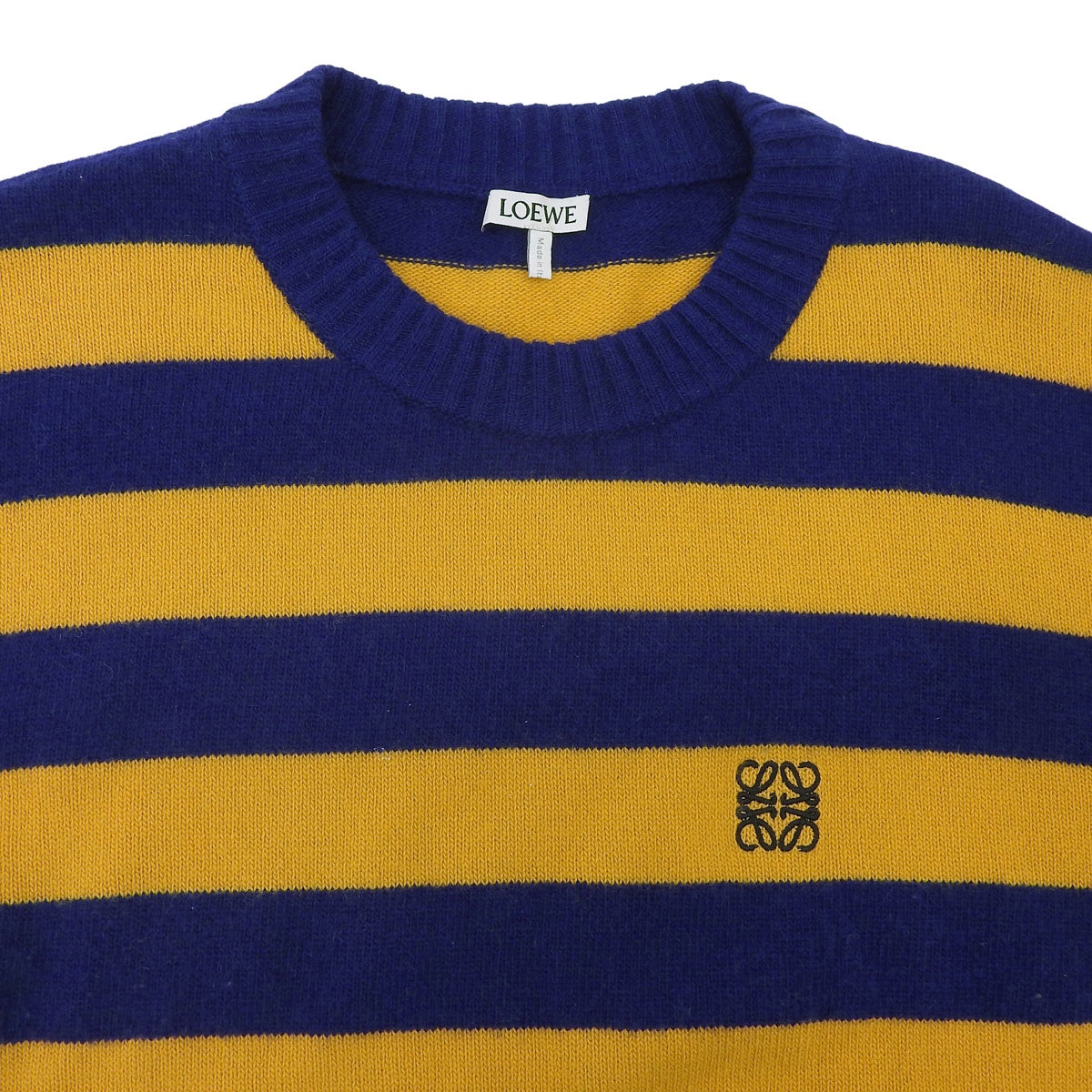 ボーダーニット S ロゴ刺繍 アナグラム