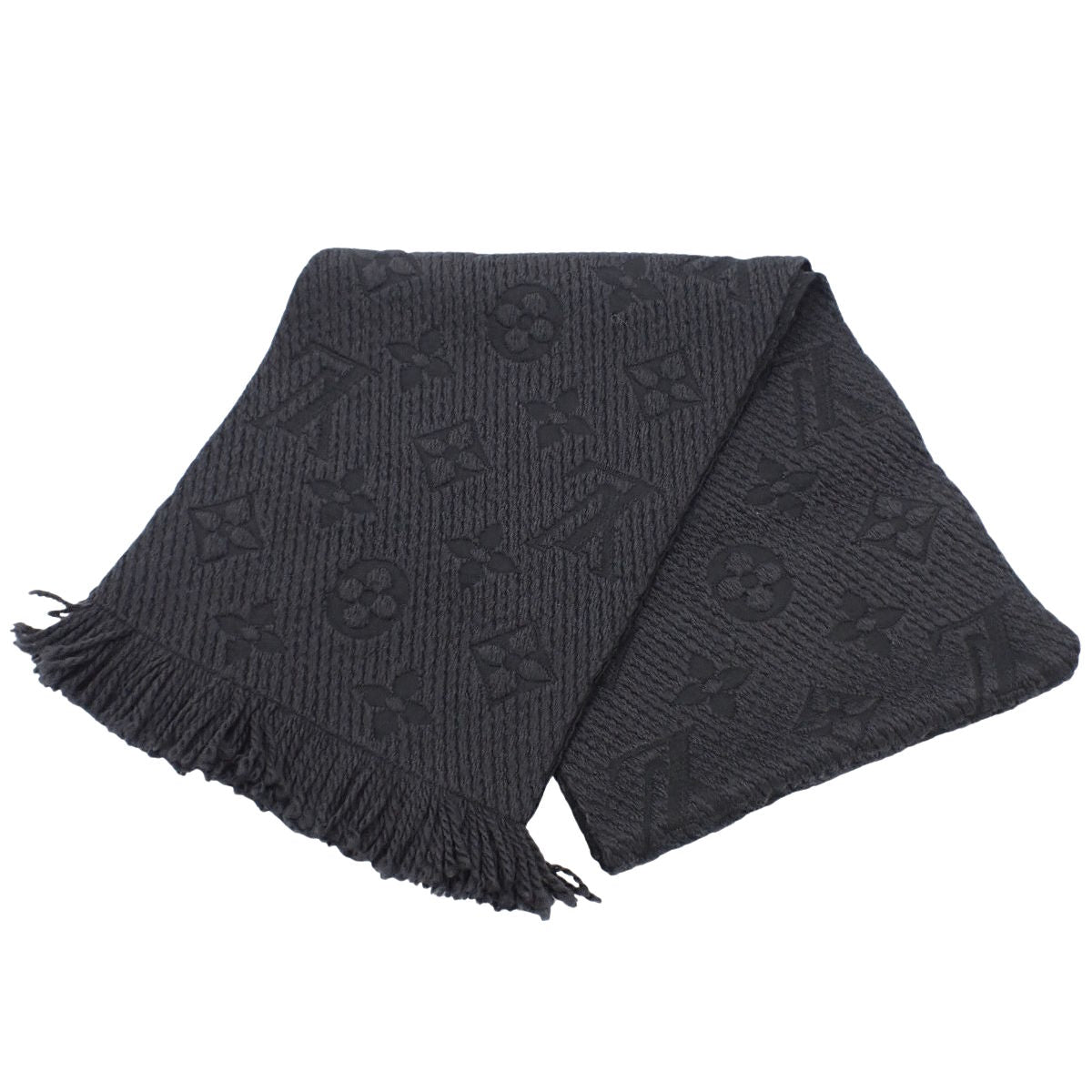 エシャルプ・ロゴマニア ウール シルク アントラシット M72431