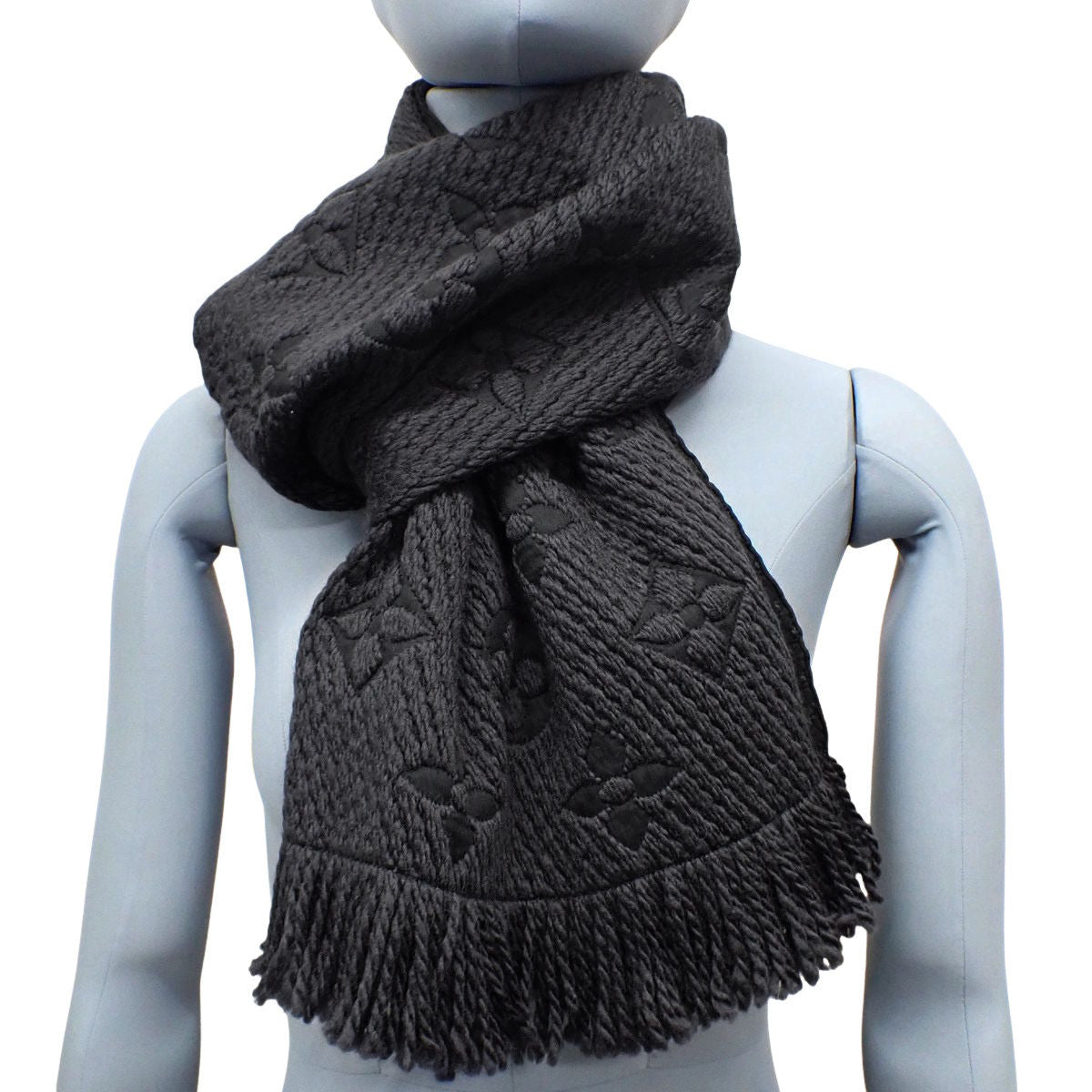 エシャルプ・ロゴマニア ウール シルク アントラシット M72431