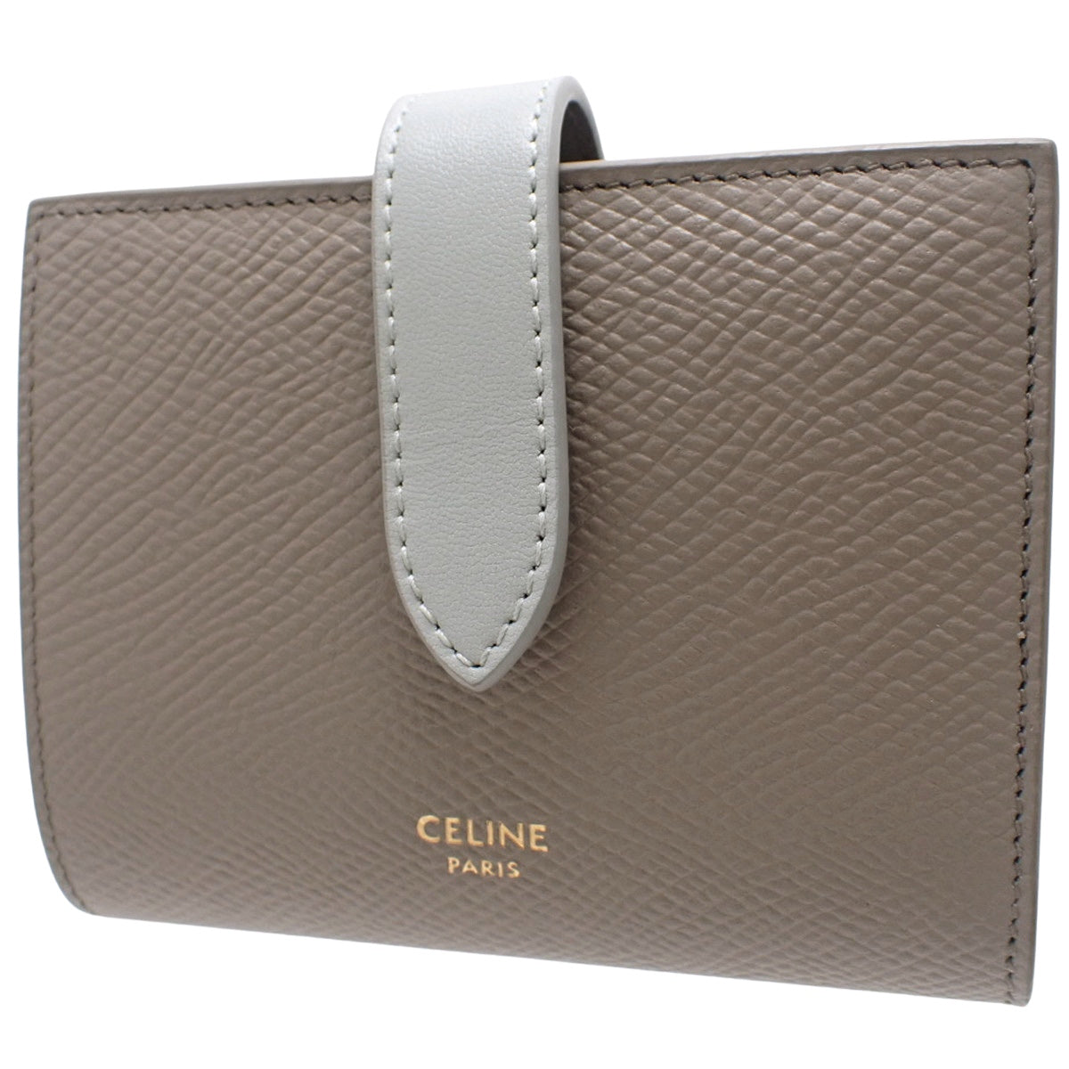 小号肩带钱包，粒面小牛皮，鹅卵石/矿物色，10H263BRU