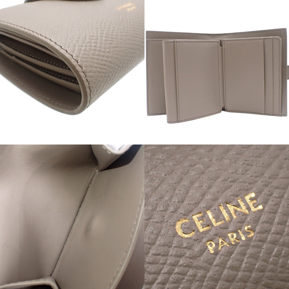 スモール ストラップ ウォレット エッセンシャル グレインドカーフスキン ペプル/ミネラル 10H263BRU