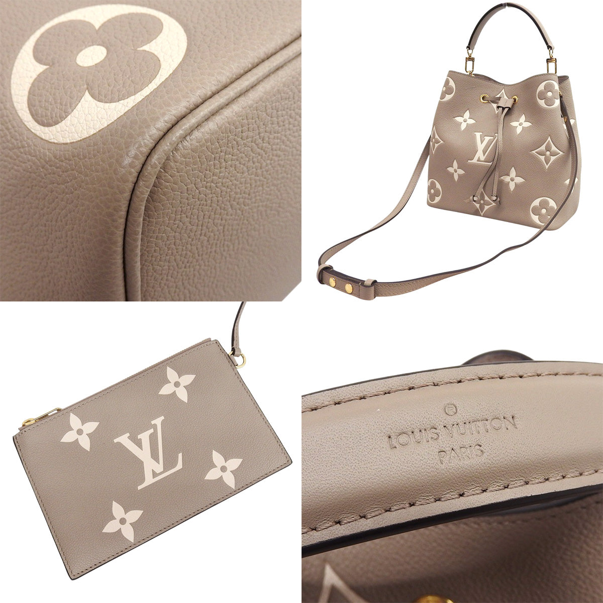 バイカラー モノグラム・アンプラント ネオノエ MM トゥルトレール クレーム M45555