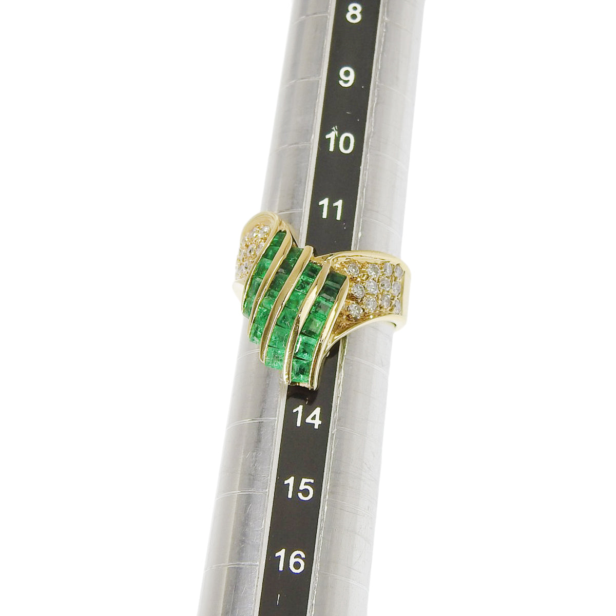 エメラルド ダイヤモンド リング E1.28/D0.46 イエローゴールド K18YG 7.9g