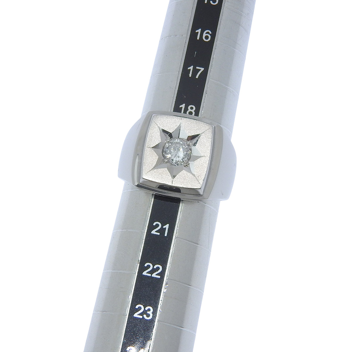 Diamond Signet Ring Platinum Pt900