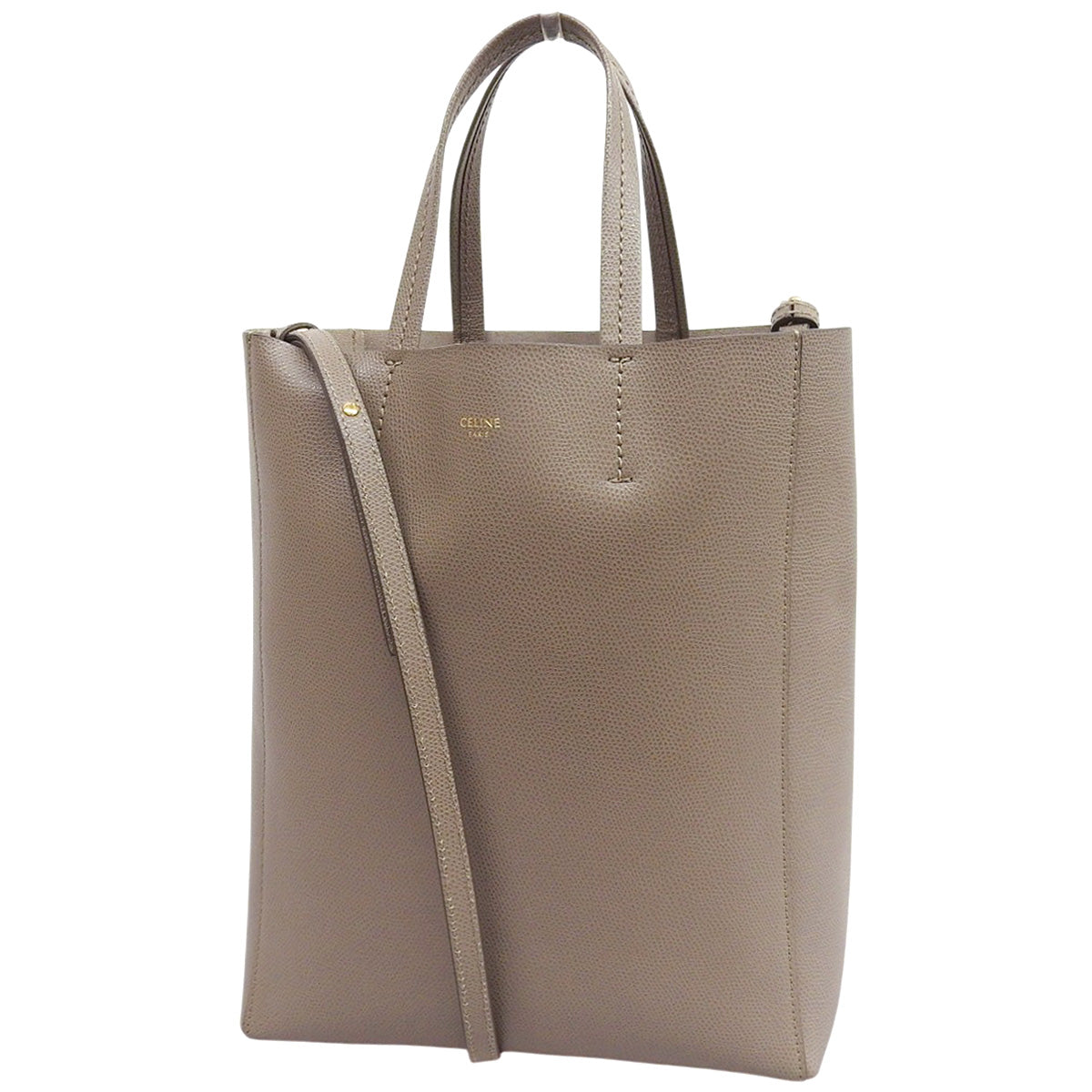 垂直卡巴斯小号皮革灰褐色