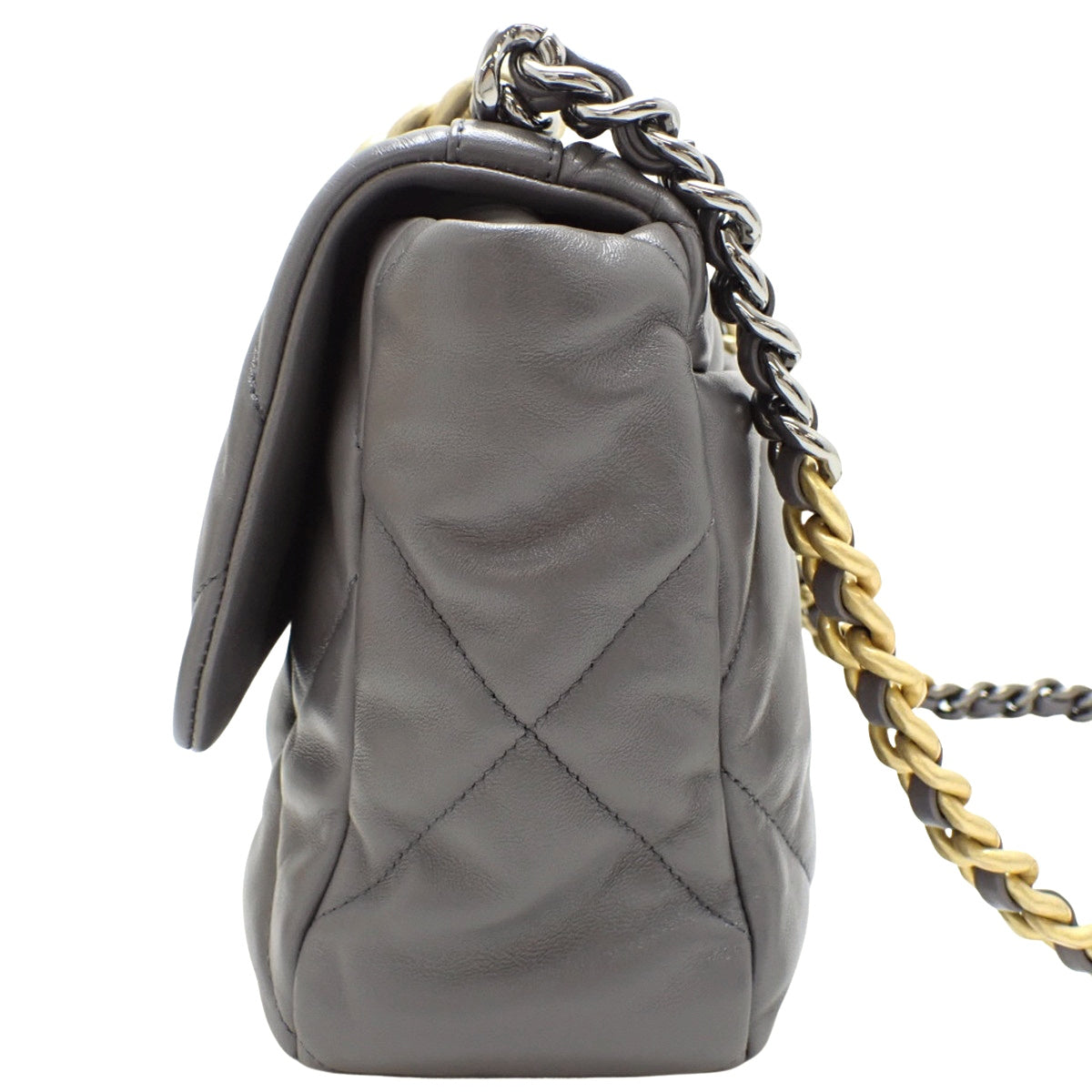 Chanel 19 Matelasse Disneuf 小羊皮灰色 AS1161