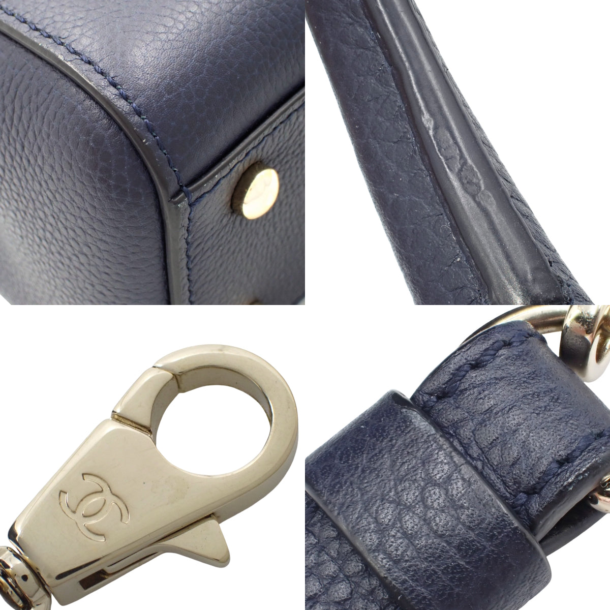 ネオエグゼクティブトート スモール レザー ネイビー A69929