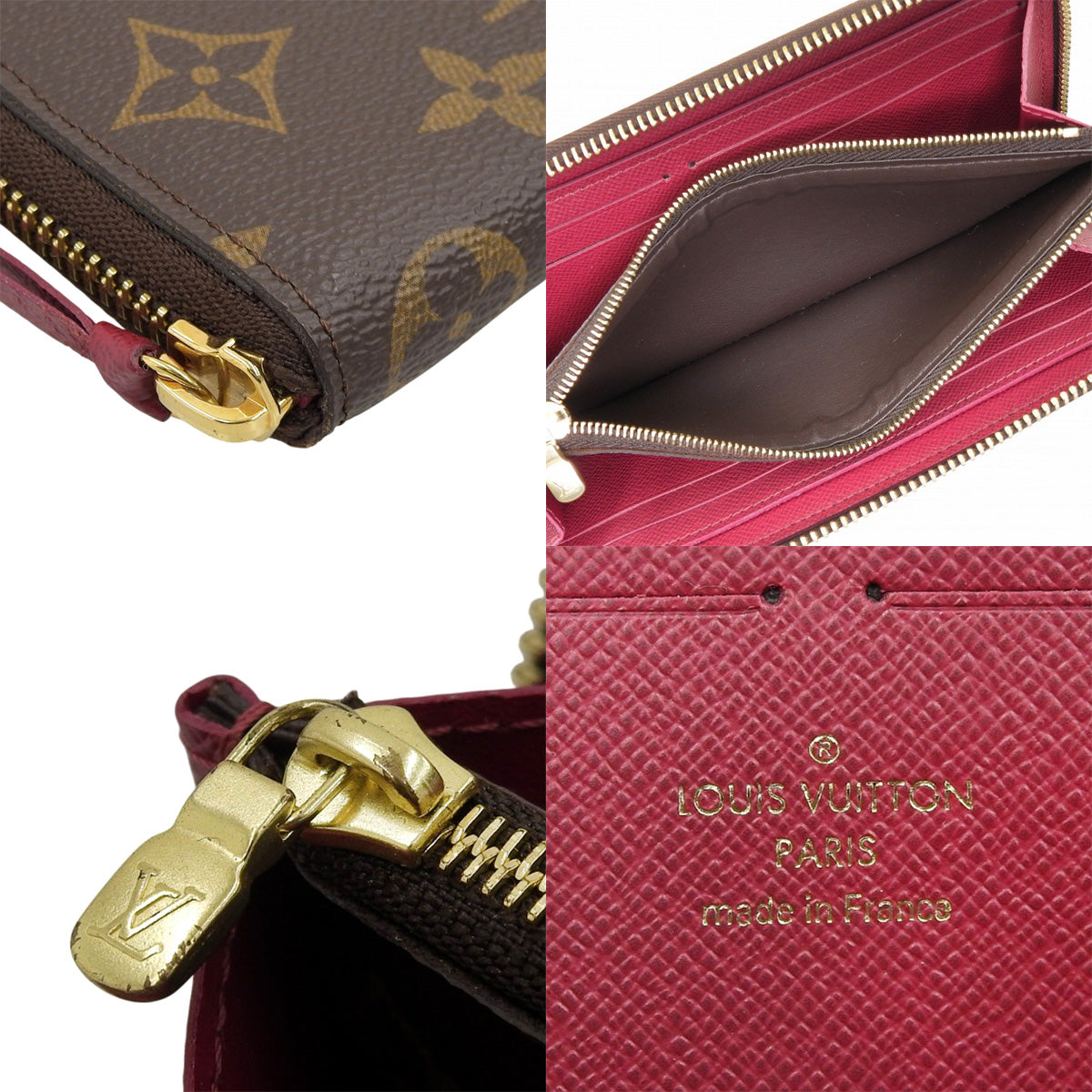 モノグラム ポルトフォイユ･クレマンス モノグラムキャンバス フューシャ M60742