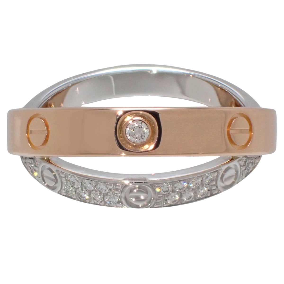 BE LOVE 钻石戒指 K18PG WG