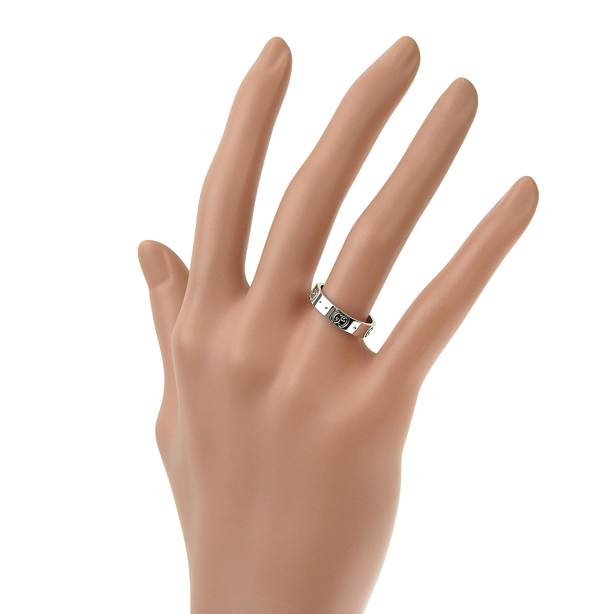 アイコン スリムリング ホワイトゴールド K18WG