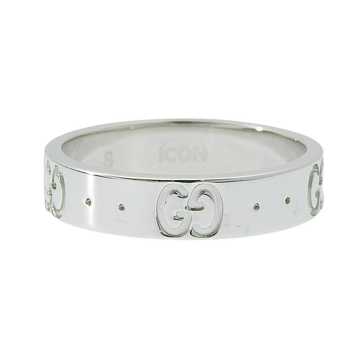 アイコン スリムリング ホワイトゴールド K18WG