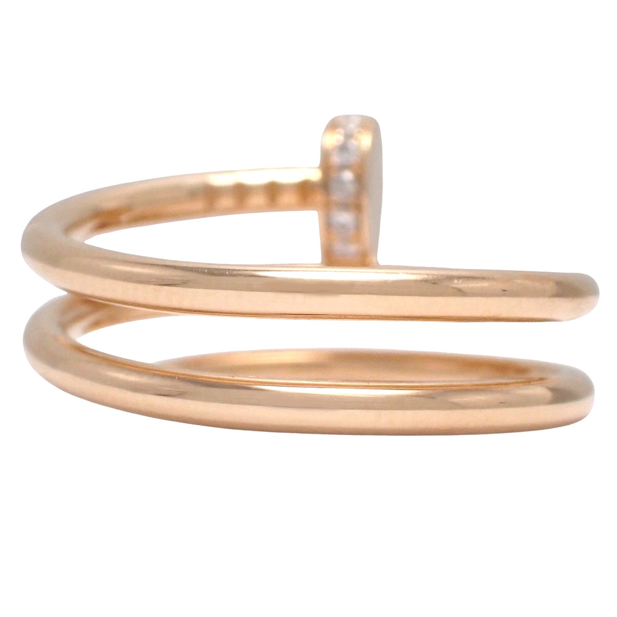 ジュスト アン クル リング ダブル ダイヤモンド ピンクゴールド K18PG