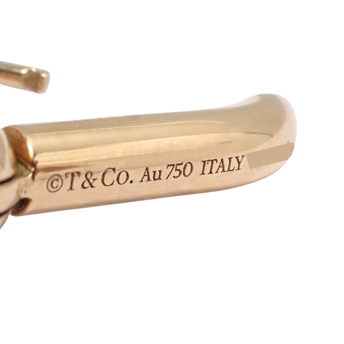 中号玫瑰金耳环，K18PG