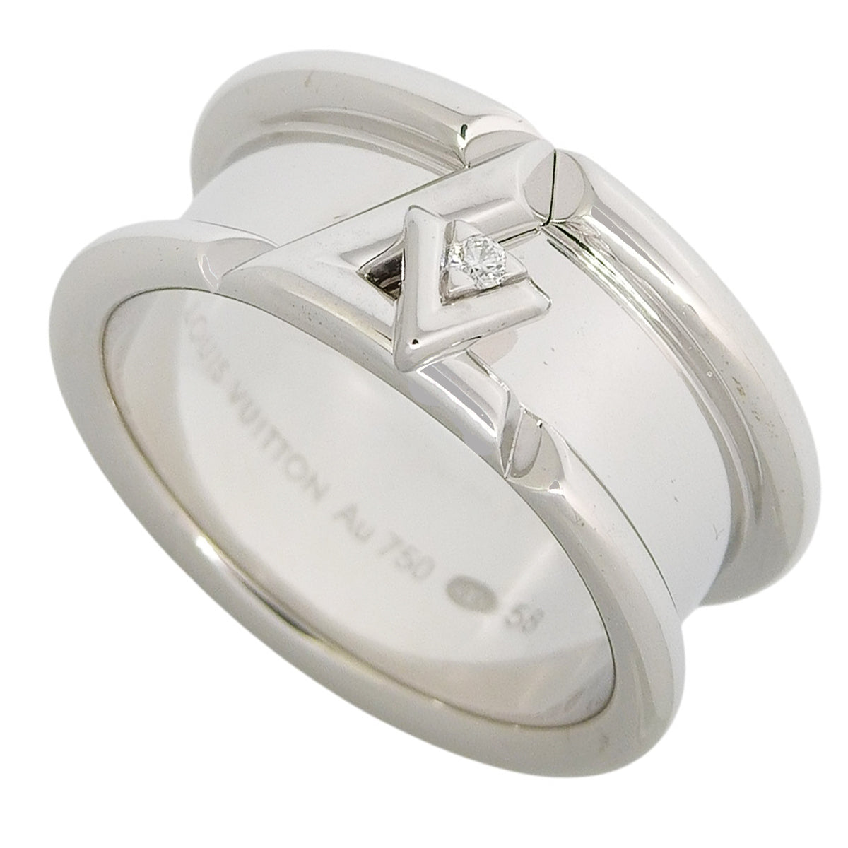 リング LV ヴォルト ワン ダイヤモンド D0.02 ホワイトゴールド K18WG 12.3g
