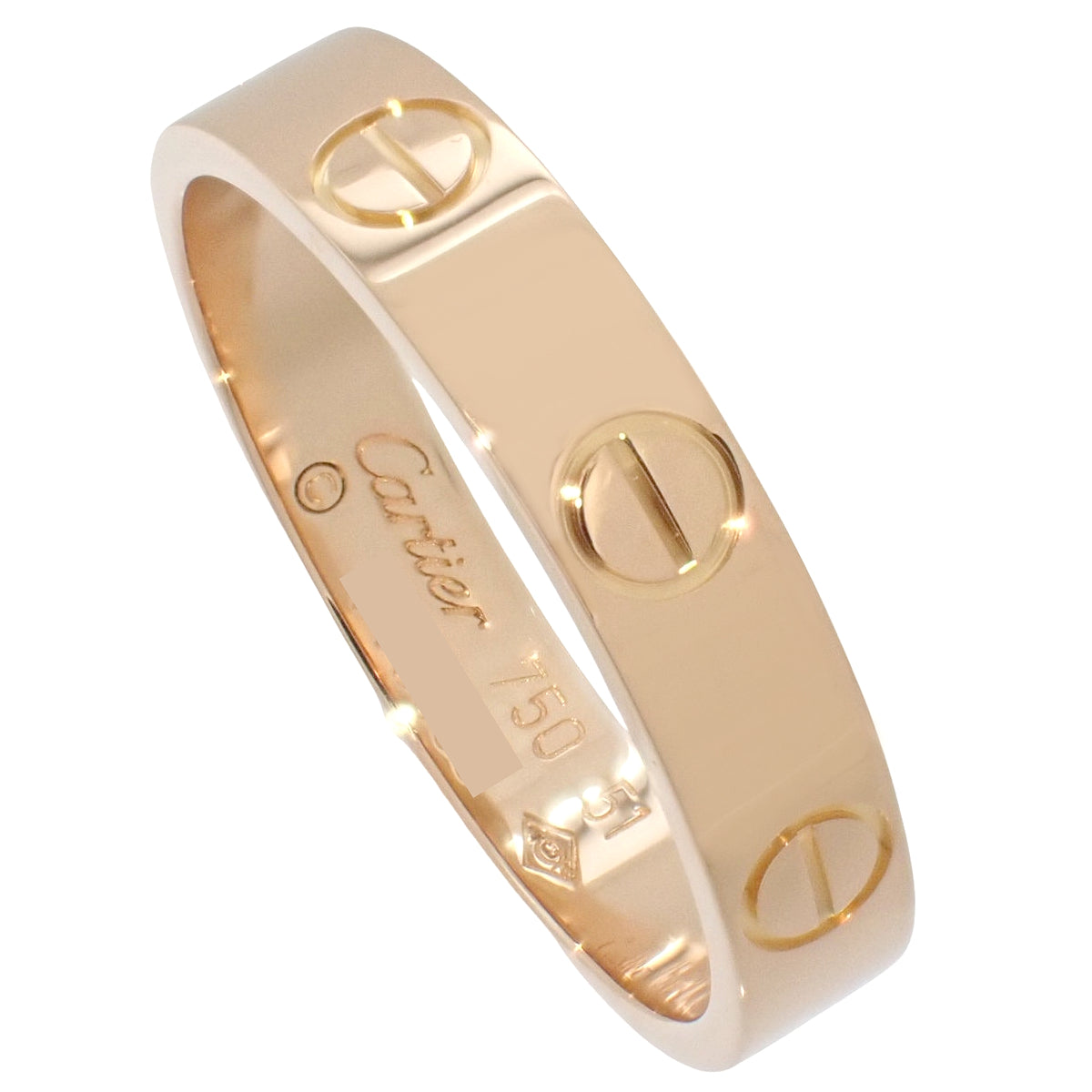 ミニ LOVE リング ピンクゴールド K18PG 51 3.1g