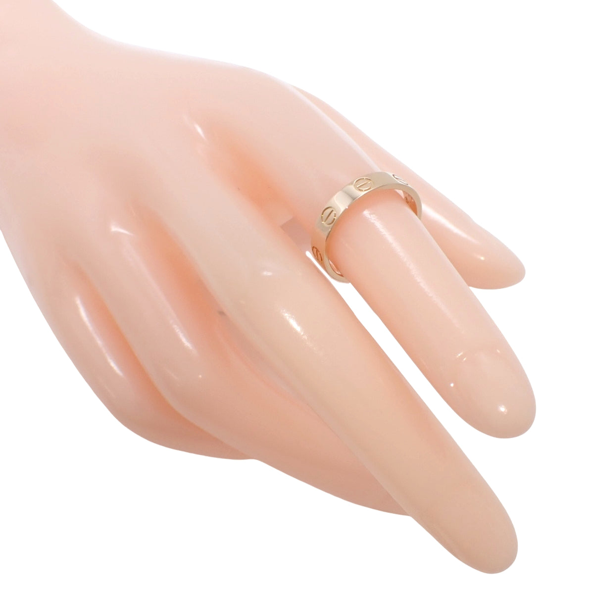 ミニ LOVE リング ピンクゴールド K18PG 51 3.1g