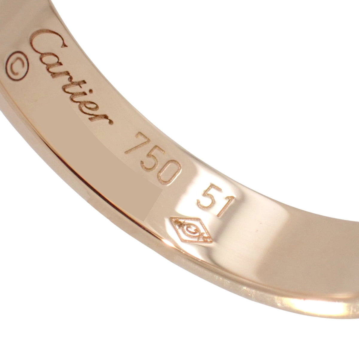 ミニ LOVE リング ピンクゴールド K18PG 51 3.1g