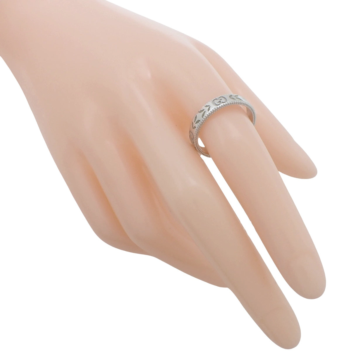 アイコン ブルーム リング ホワイトゴールド K18WG 4.4g