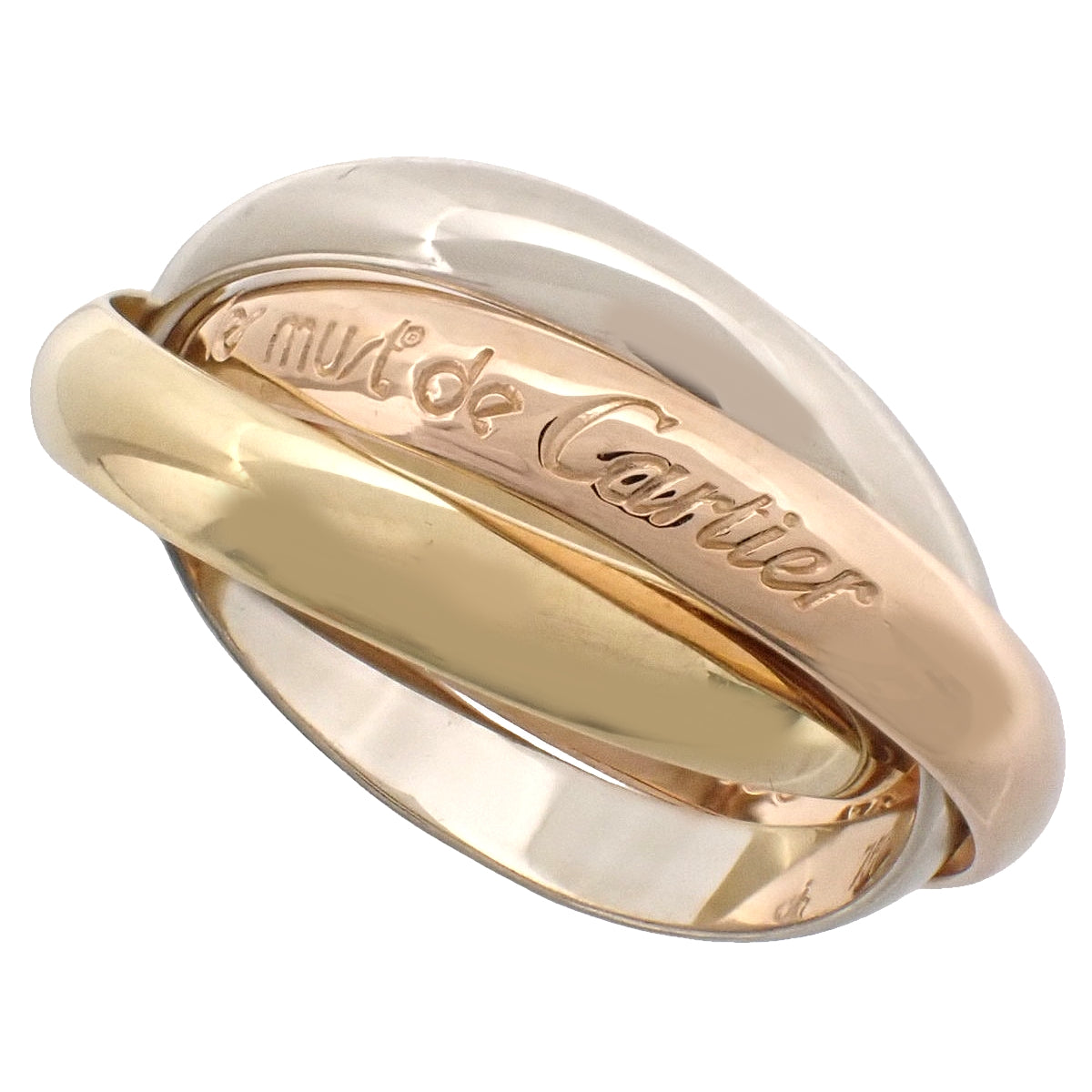 les must de Cartier トリニティ リング K18YG/PG/WG 8.0g