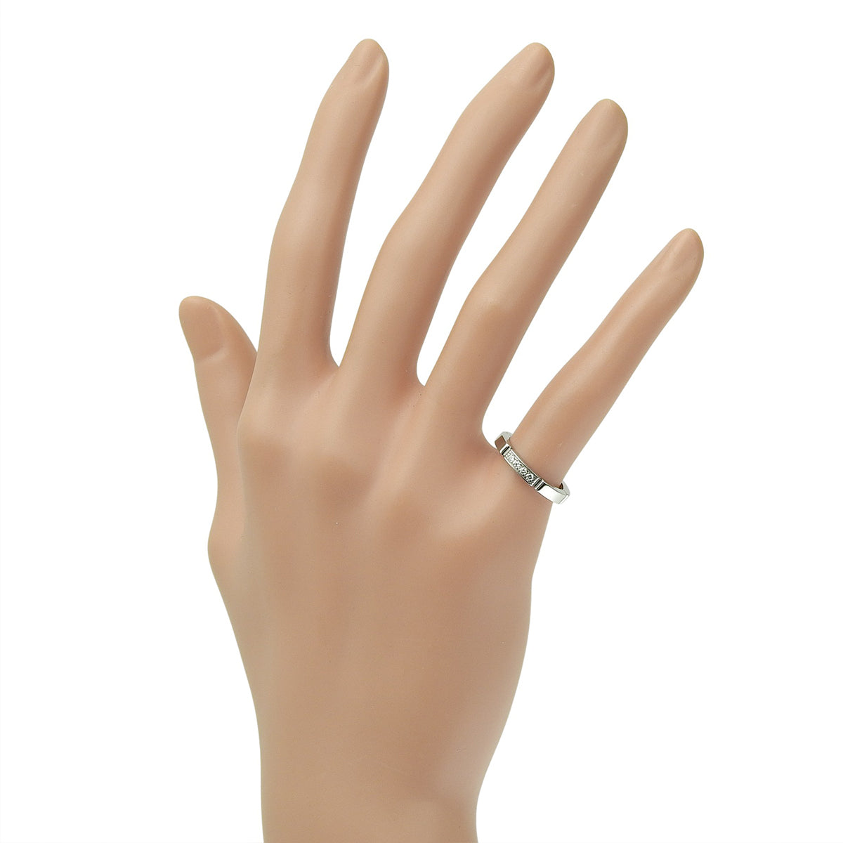 Maillon Panthère wedding ring in 18K white gold with diamonds