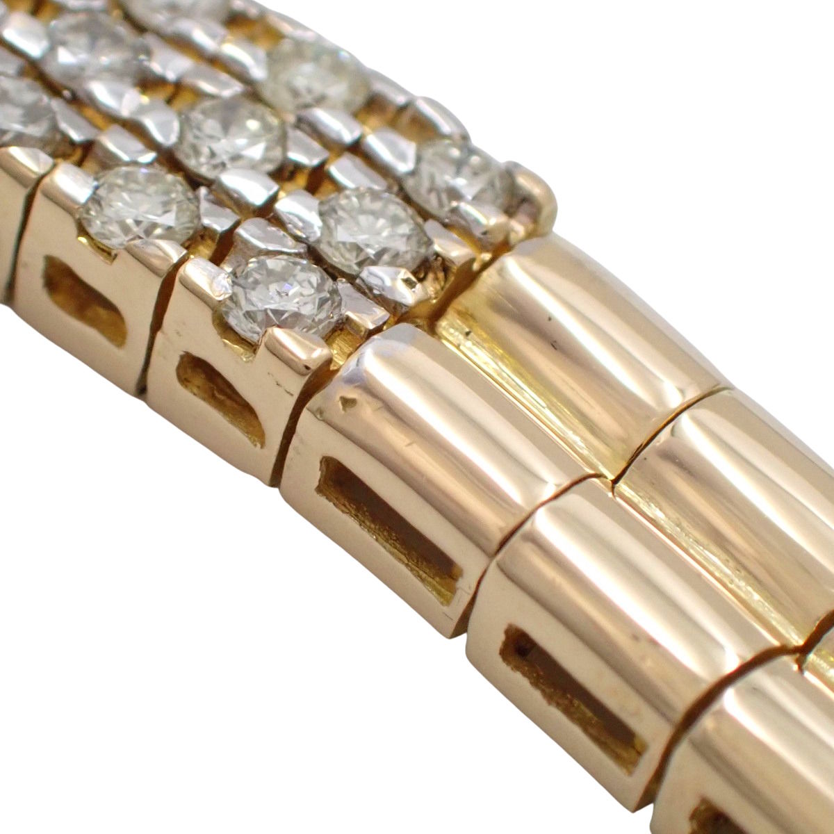 Triple Line Diamond Necklace D11.0 Yellow Gold K18YG