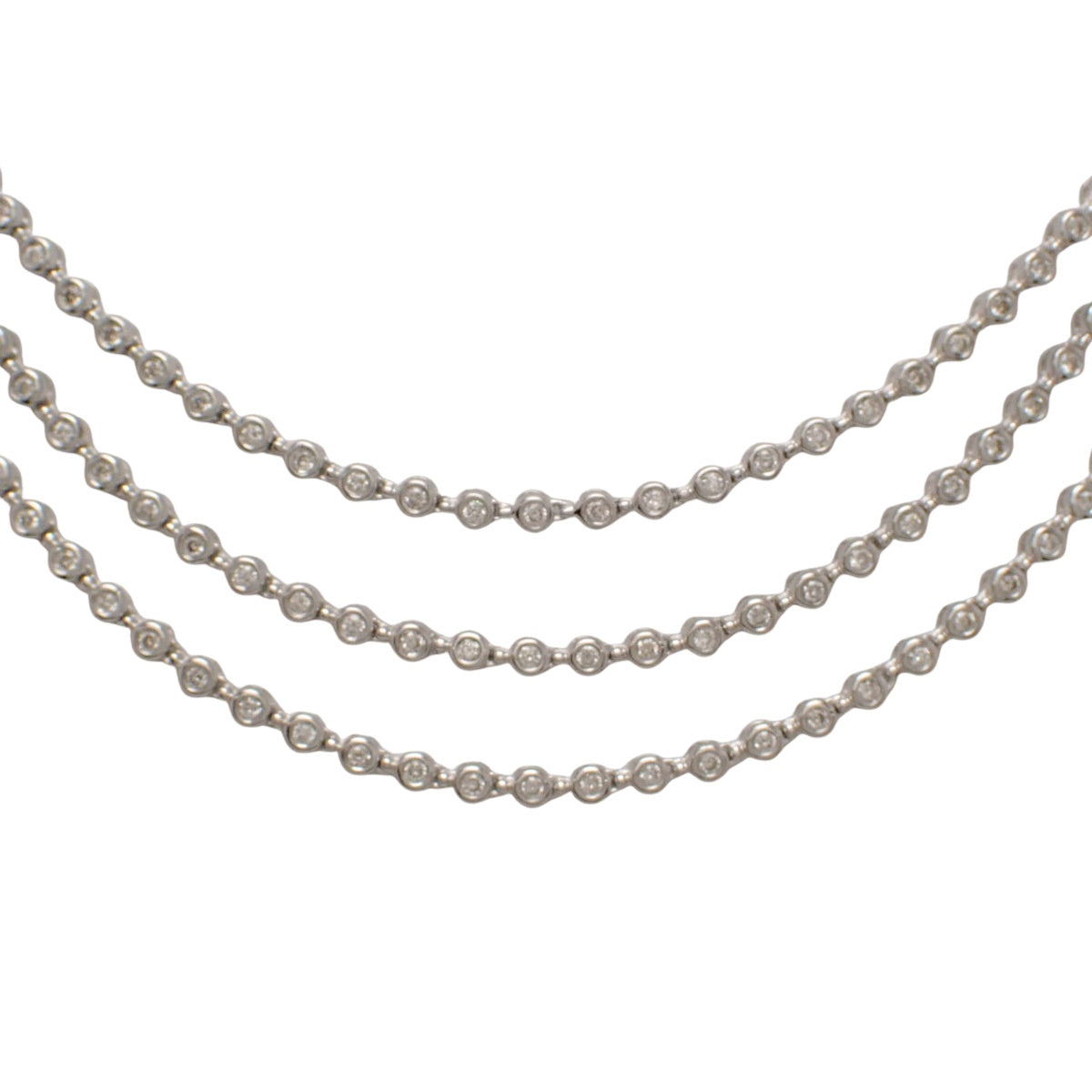 Diamond necklace D3.02 White gold K18WG 49.6g