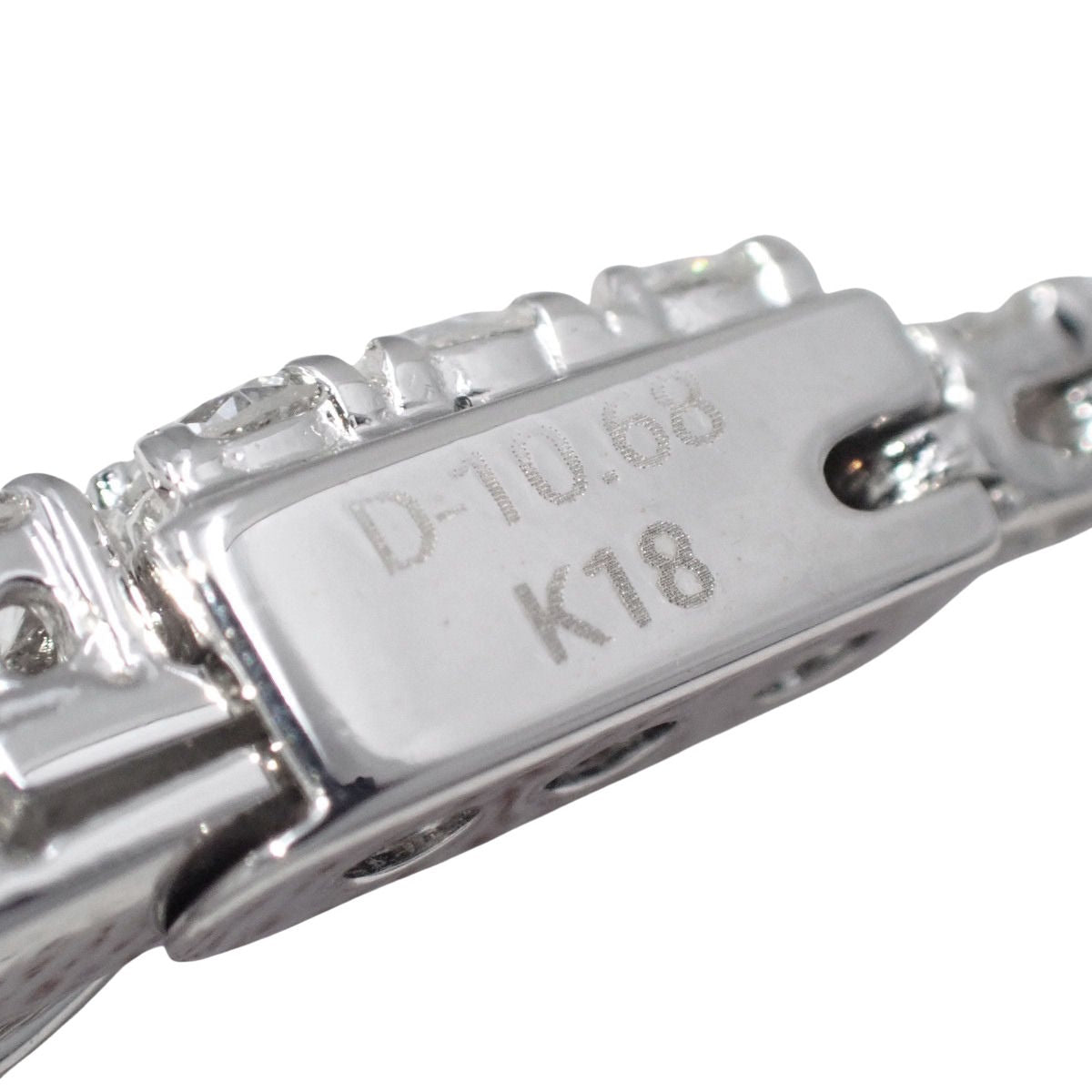 D10.68 White Gold K18WG Diamond Tennis Necklace