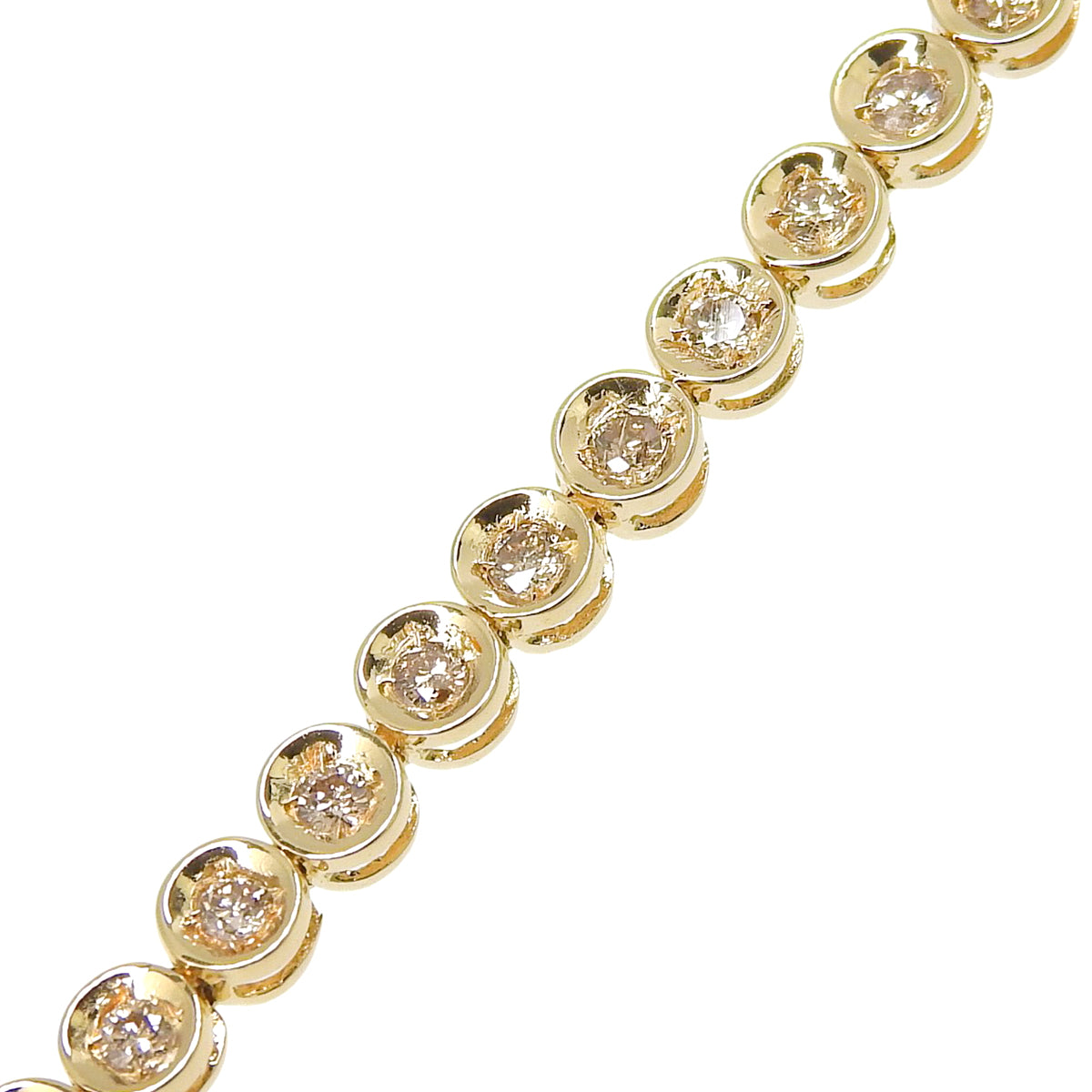 ダイヤモンド テニスブレスレット D1.00 イエローゴールド K18YG 7.5g