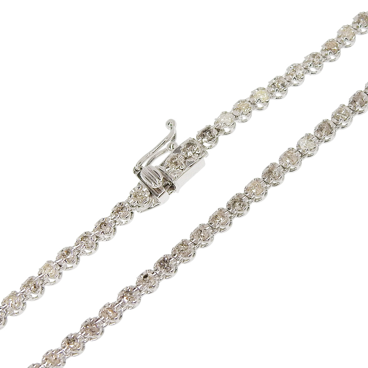 Full Diamond Necklace D3.00 White Gold K18WG 10.6g