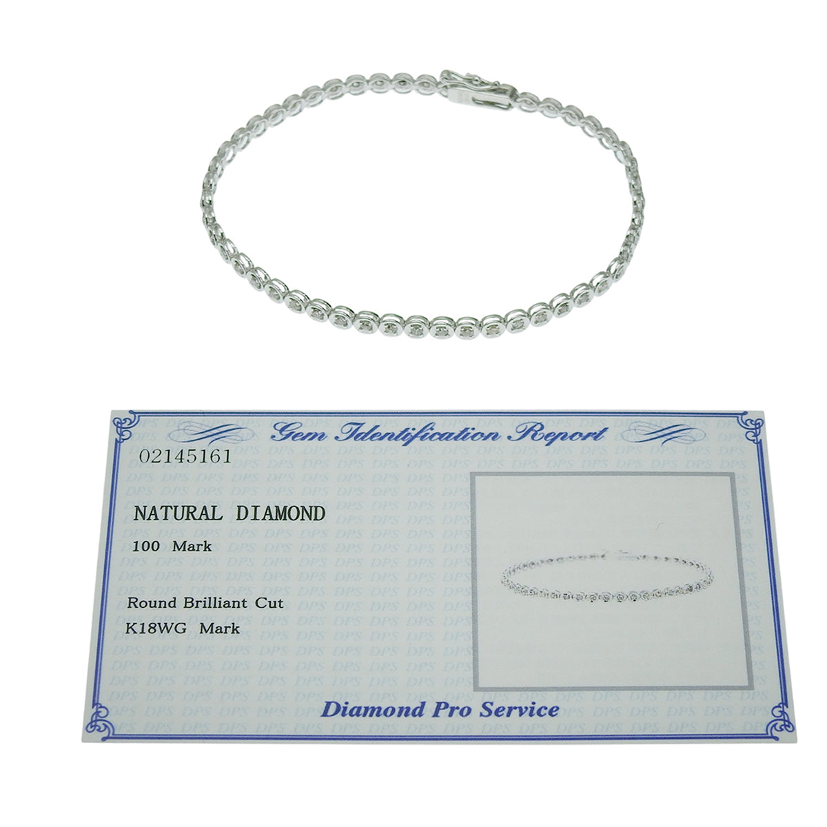 Diamond Tennis Bracelet D1.00 White Gold K18WG