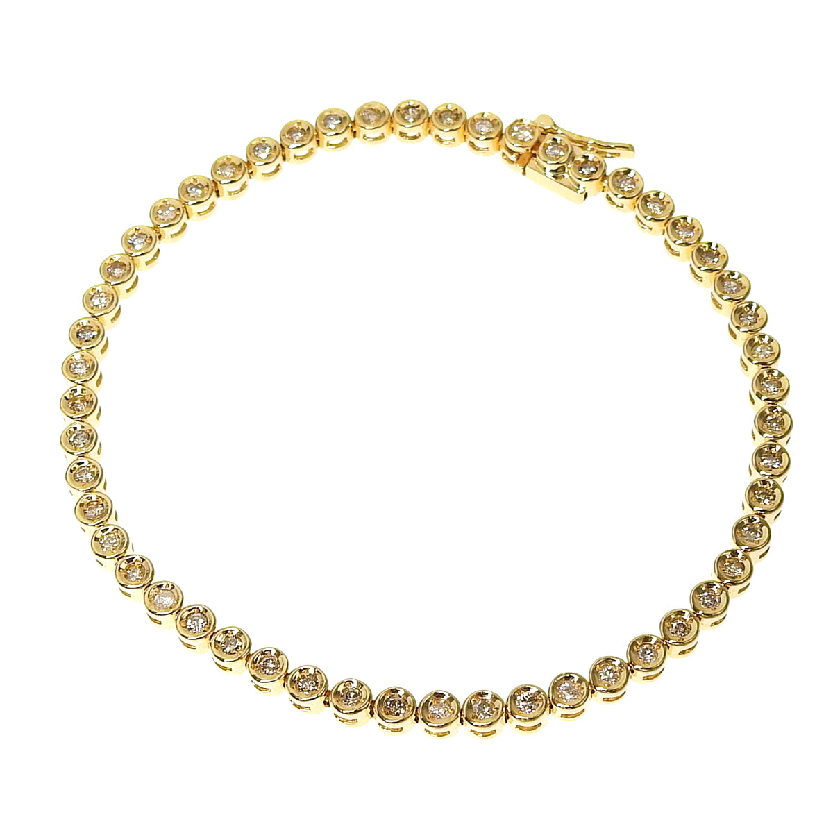 ダイヤモンド テニスブレスレット D1.03 イエローゴールド K18YG 11.2g