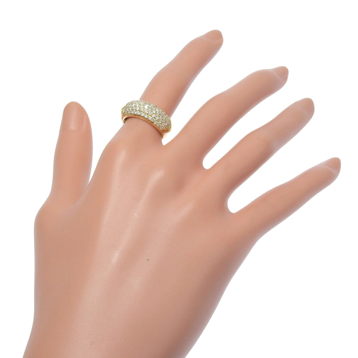 パヴェダイヤモンドリング D1.00 イエローゴールド K18YG 4.5g