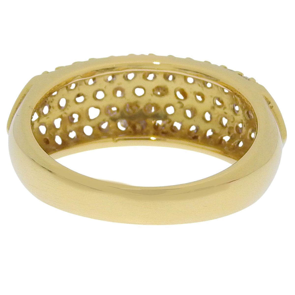 パヴェダイヤモンドリング D1.00 イエローゴールド K18YG 4.5g