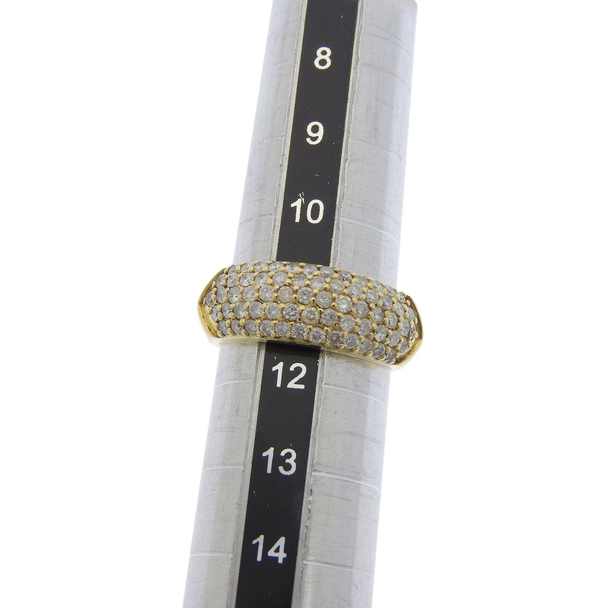 パヴェダイヤモンドリング D1.00 イエローゴールド K18YG 4.5g