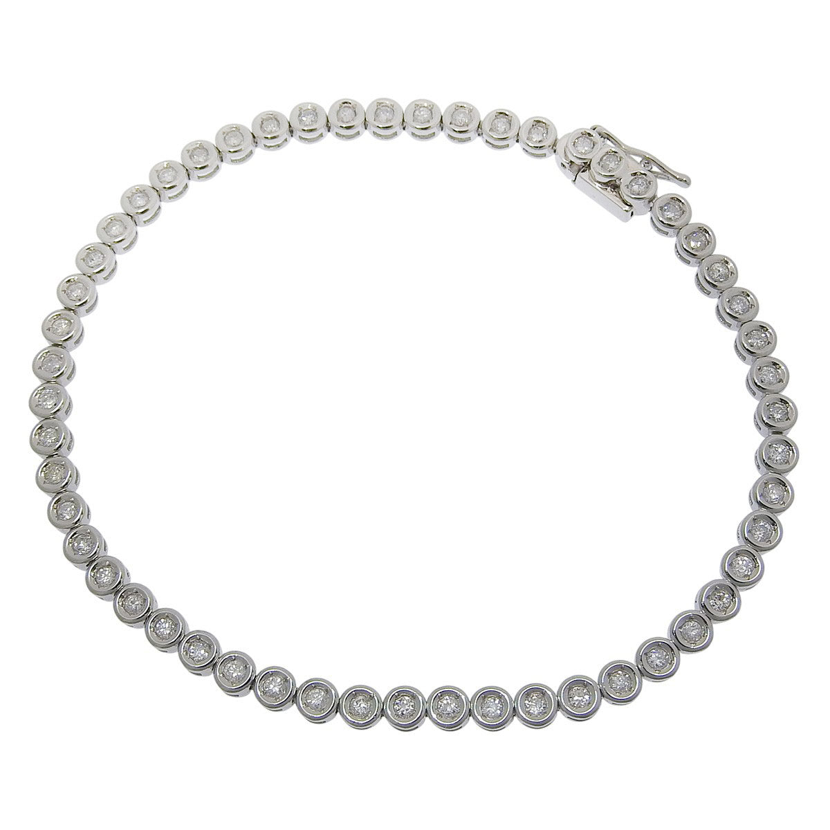 テニスブレスレット D1.00 プラチナ Pt850 12.9g